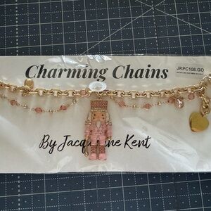 Jacqueline Kent “Pink Frosting” Nutcracker Purse double purse charm. BRAND NEW!